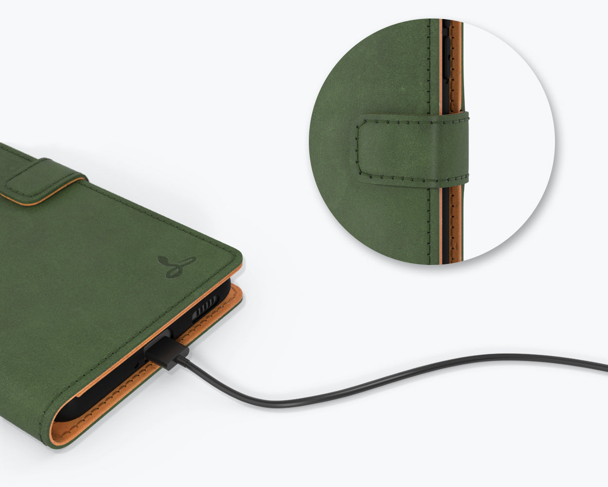 Étui portefeuille en cuir vintage - Samsung Galaxy A53