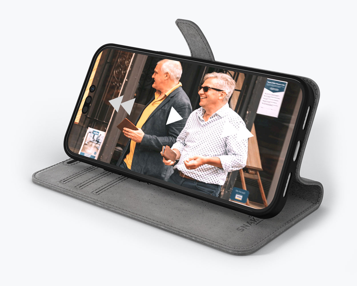 Étui portefeuille en cuir vintage - Apple iPhone 14 Pro