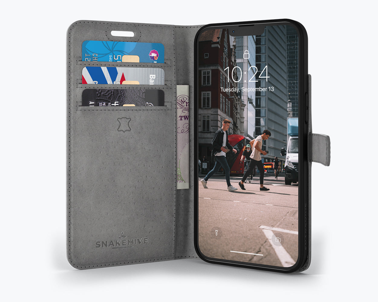 Étui portefeuille en cuir vintage - Apple iPhone 14 Plus