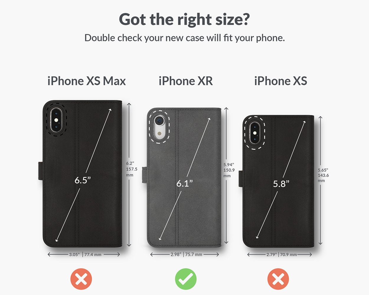 Étui portefeuille en cuir vintage - Apple iPhone XR