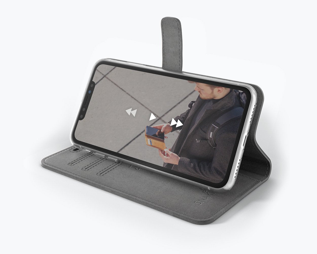 Étui portefeuille en cuir vintage - Apple iPhone XR