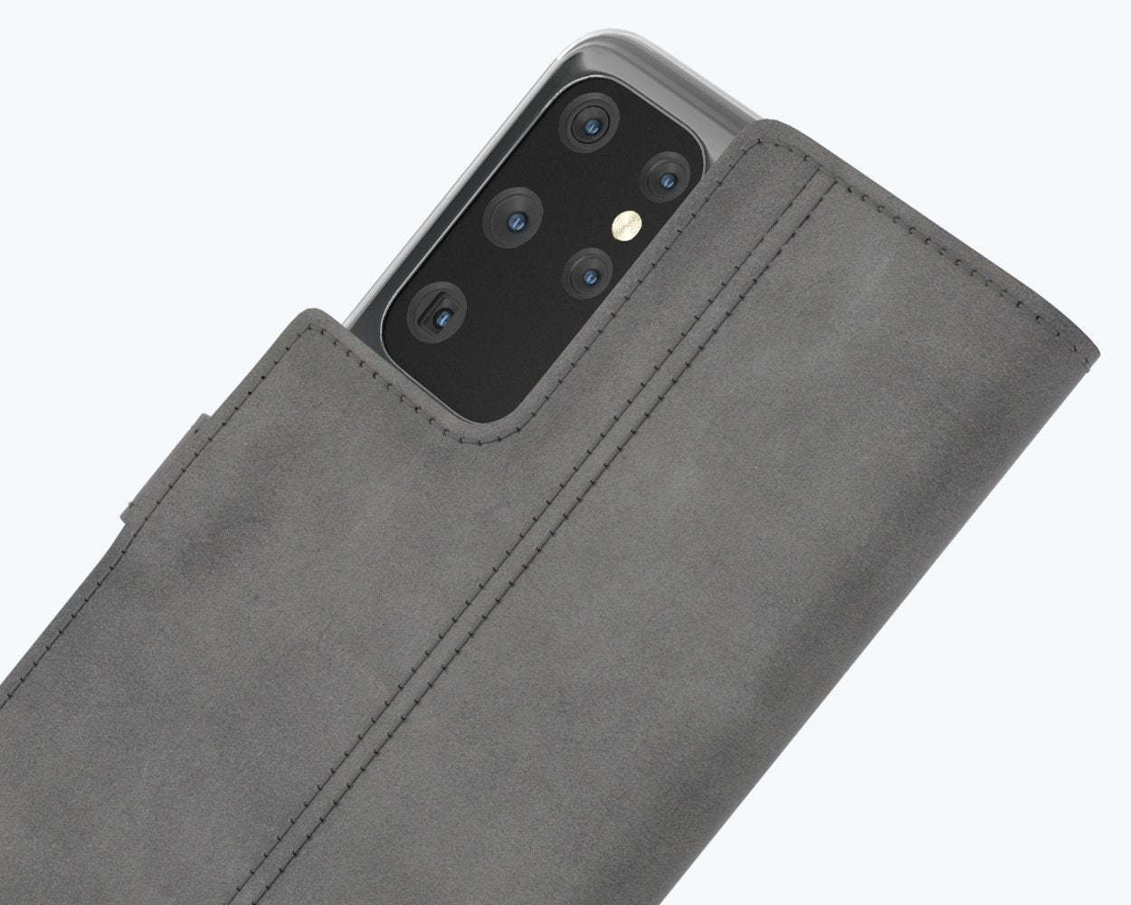 Étui portefeuille en cuir vintage - Samsung Galaxy S21 Ultra