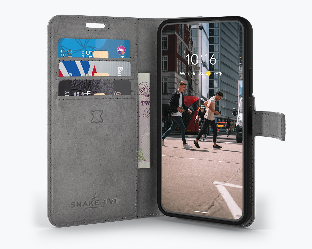 Étui portefeuille en cuir vintage - Samsung Galaxy S22