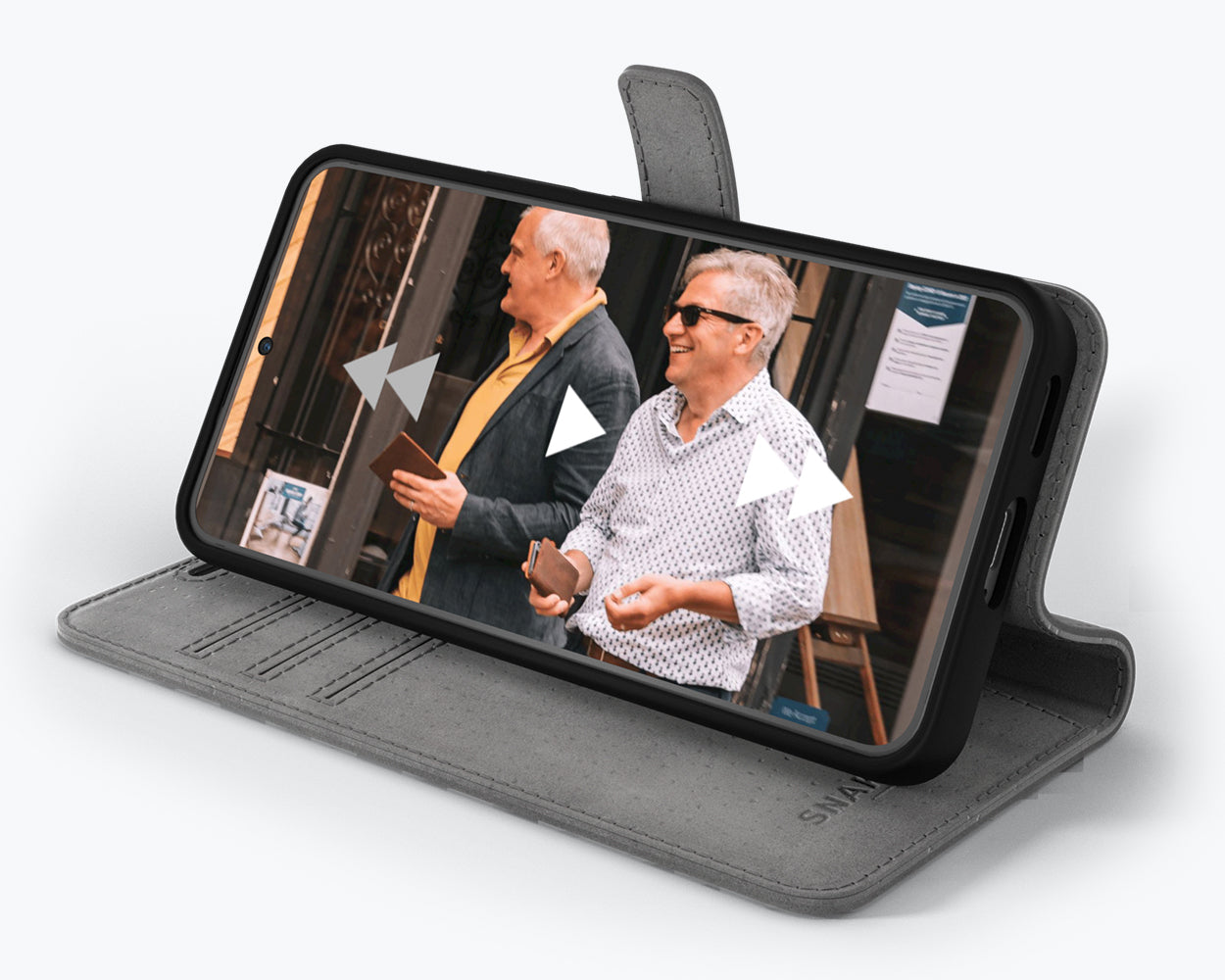 Étui portefeuille en cuir vintage - Samsung Galaxy S22
