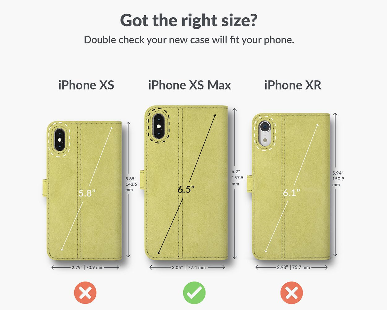 Étui portefeuille en cuir vintage - Apple iPhone XS Max