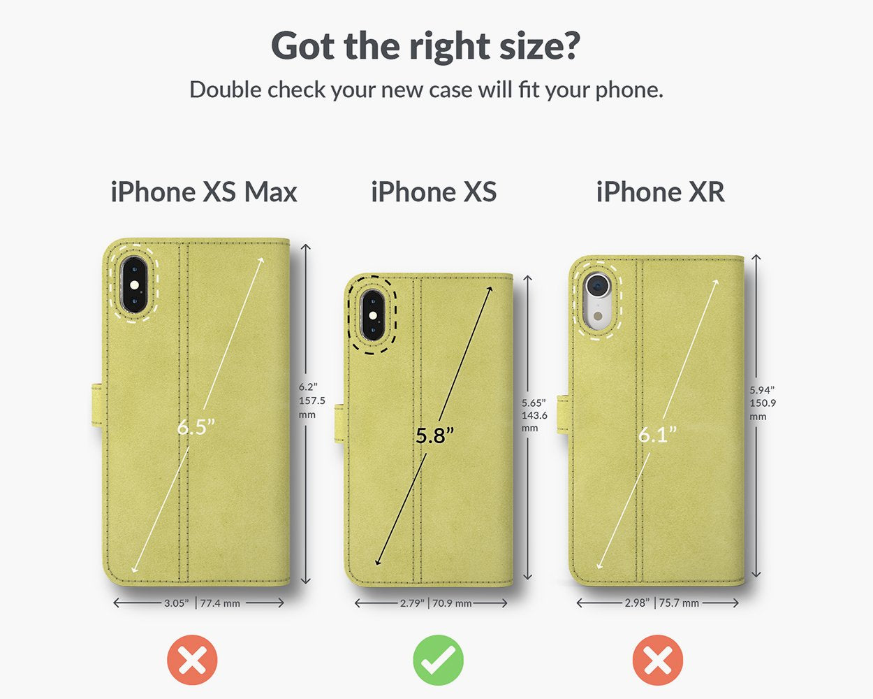 Étui portefeuille en cuir vintage - Apple iPhone X/XS