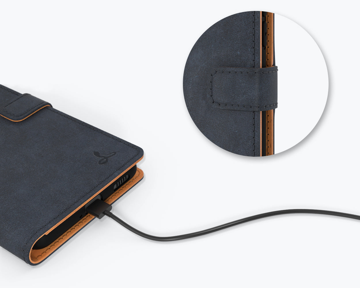 Étui portefeuille en cuir vintage - Samsung Galaxy A53