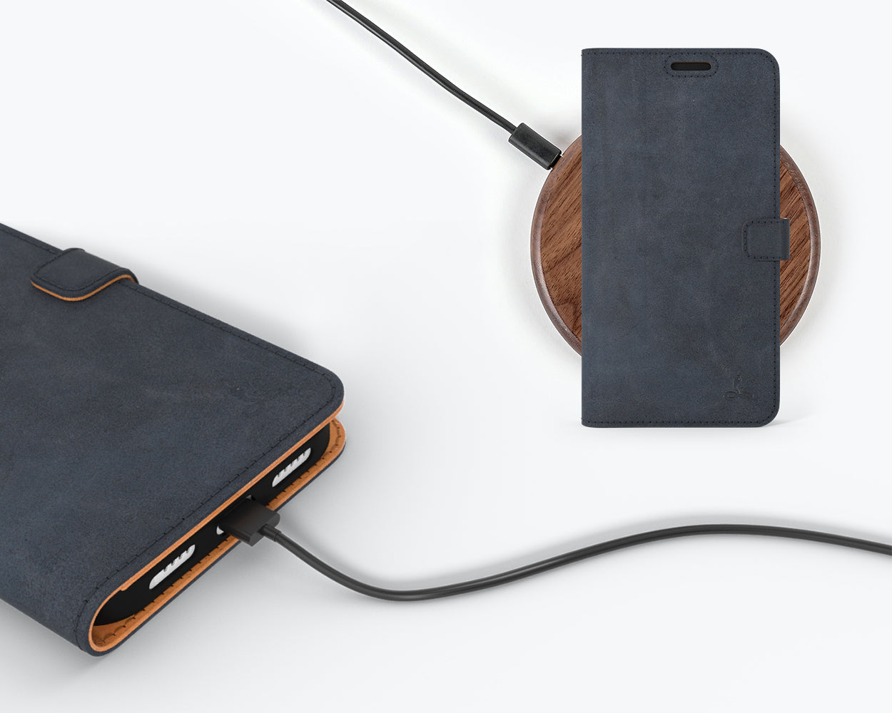 Étui portefeuille en cuir vintage - Apple iPhone 14 Plus