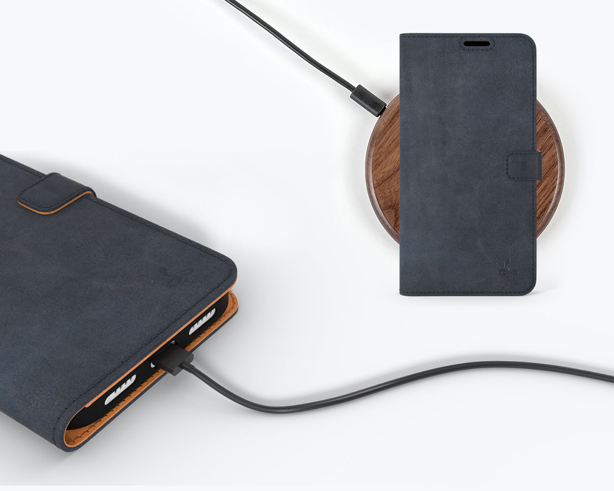 Étui portefeuille en cuir vintage - Apple iPhone 14 Pro Max