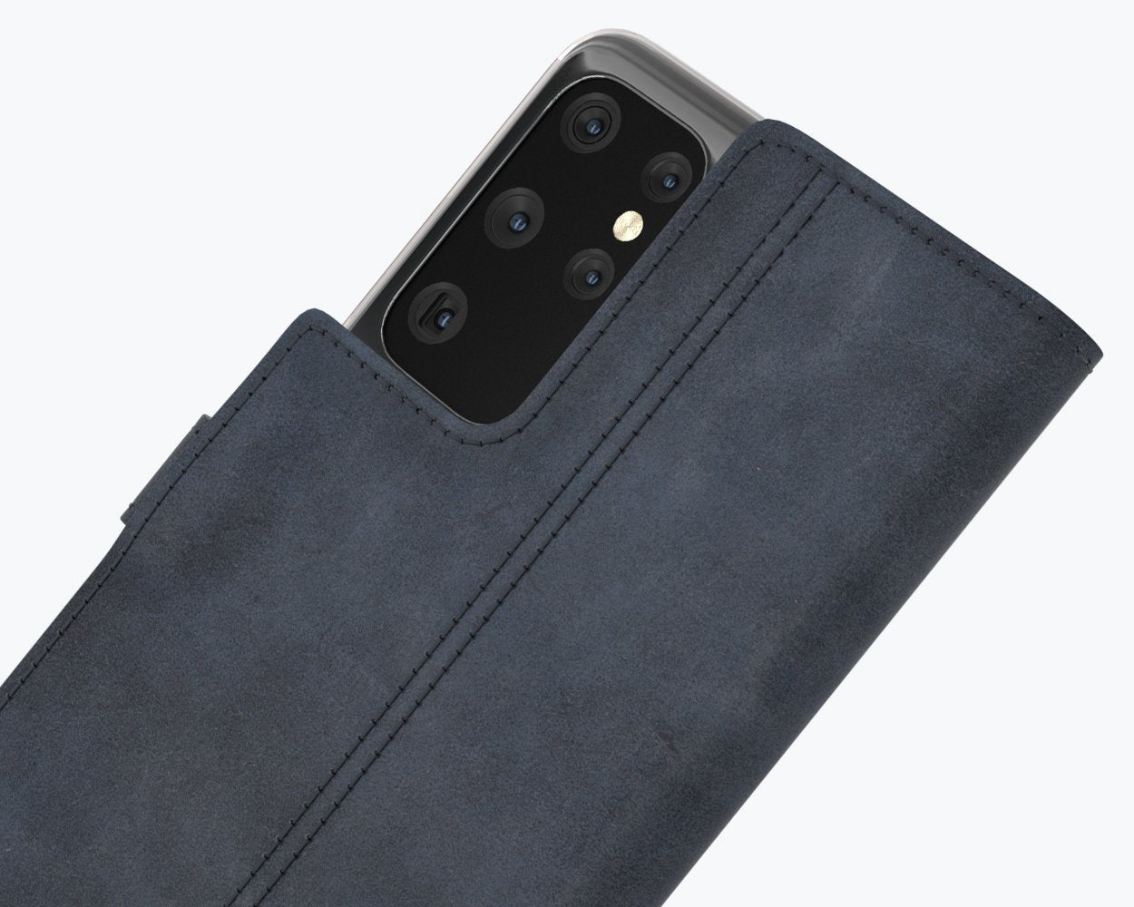 Étui portefeuille en cuir vintage - Samsung Galaxy S21 Ultra