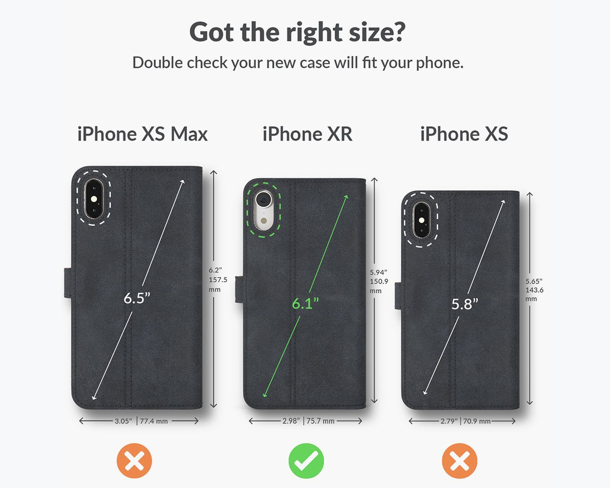 Étui portefeuille en cuir vintage - Apple iPhone XR