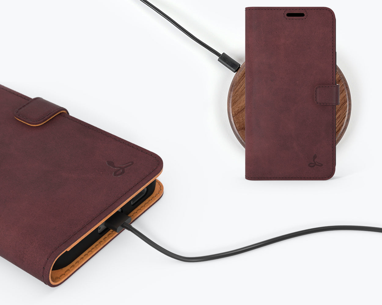 Étui portefeuille en cuir vintage - Samsung Galaxy S22