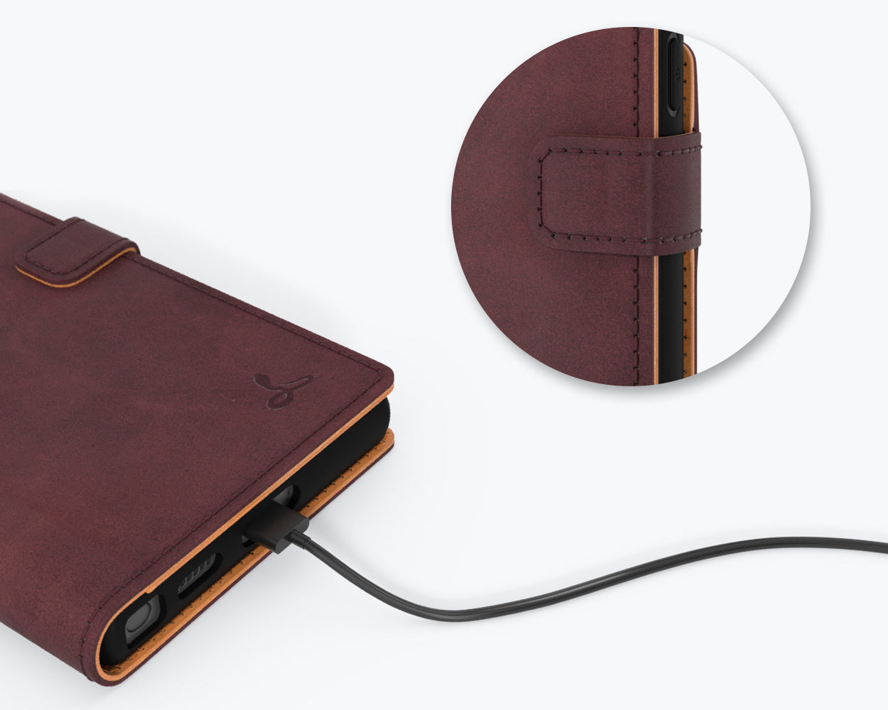 Samsung Galaxy S22 Ultra - Vintage Leather Wallet Phone Case