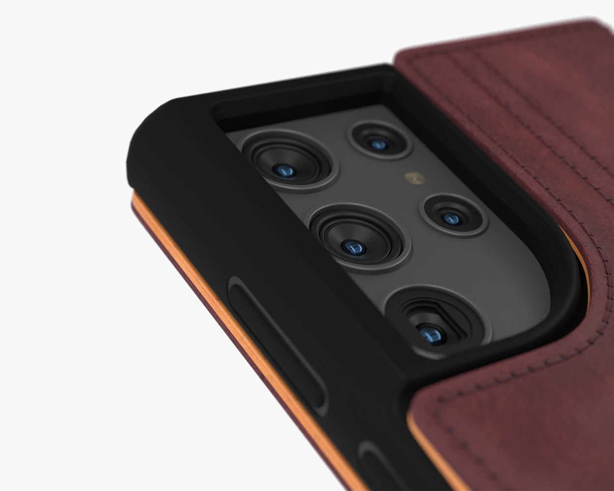 Étui portefeuille en cuir vintage - Samsung Galaxy S22 Ultra