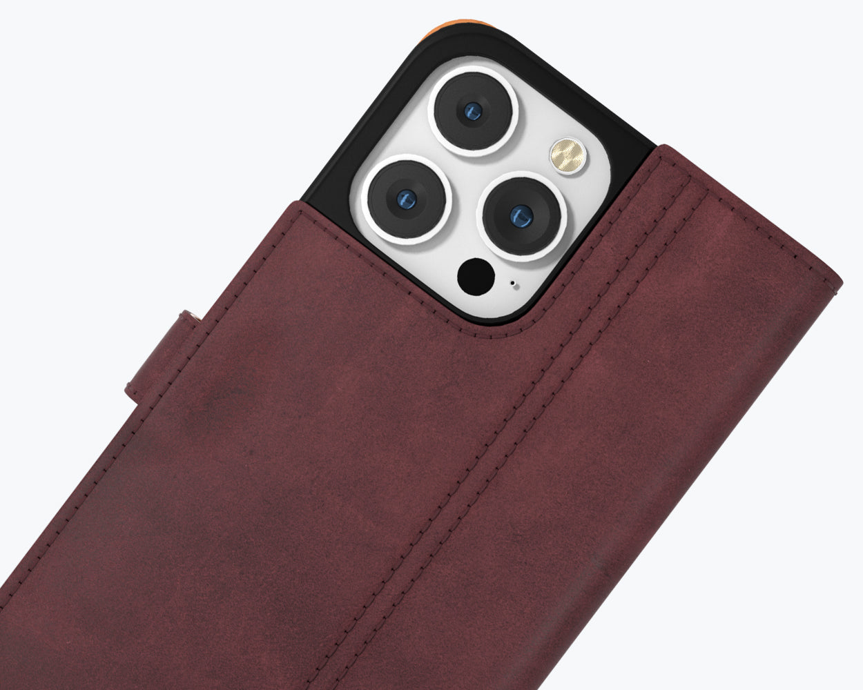 Étui portefeuille en cuir vintage - Apple iPhone 14 Pro