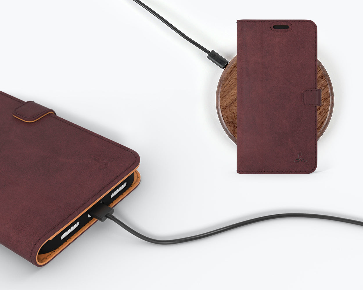 Étui portefeuille en cuir vintage - Apple iPhone 14 Plus