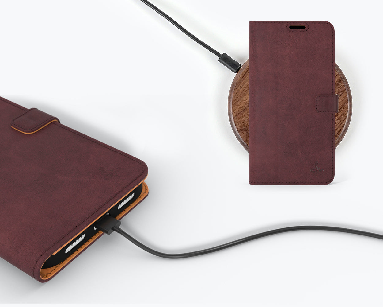 Étui portefeuille en cuir vintage - Apple iPhone 14 Pro Max