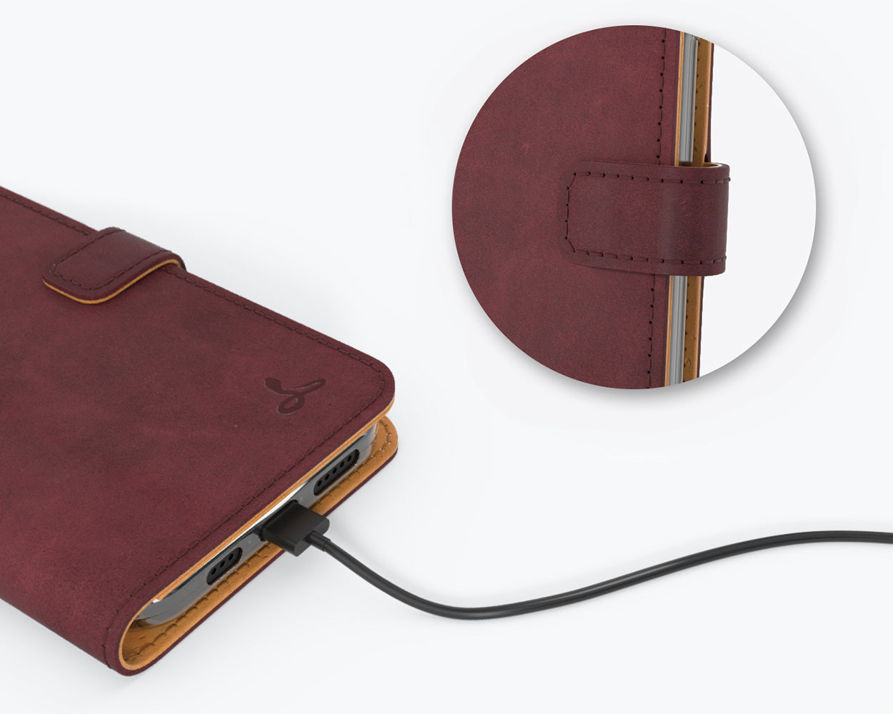 Étui portefeuille en cuir vintage - Apple iPhone 12 Pro Max