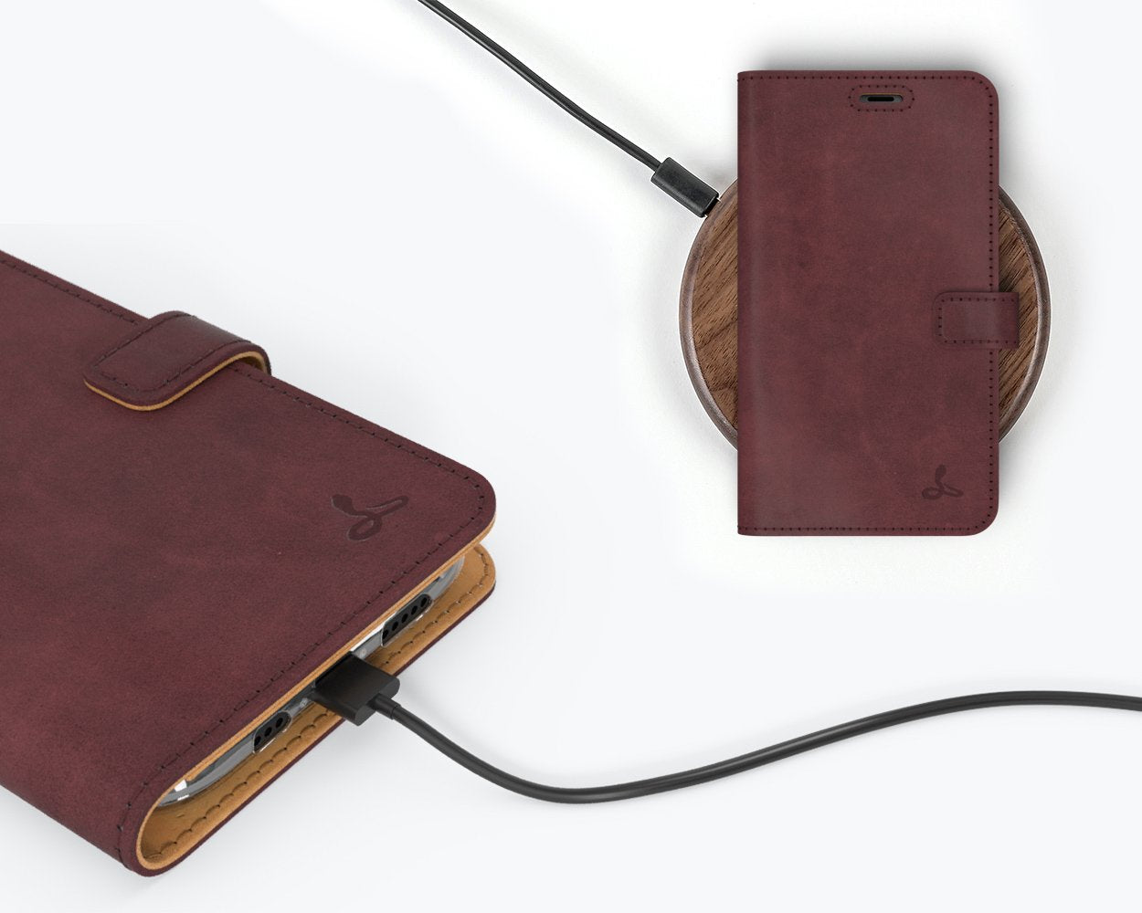 Étui portefeuille en cuir vintage - Apple iPhone 11 Pro