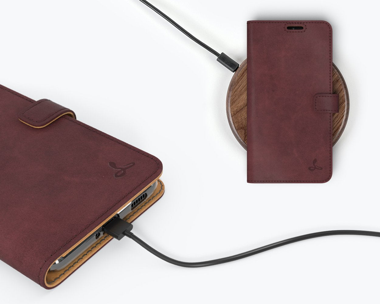 Étui portefeuille en cuir vintage - Samsung Galaxy S21 Plus