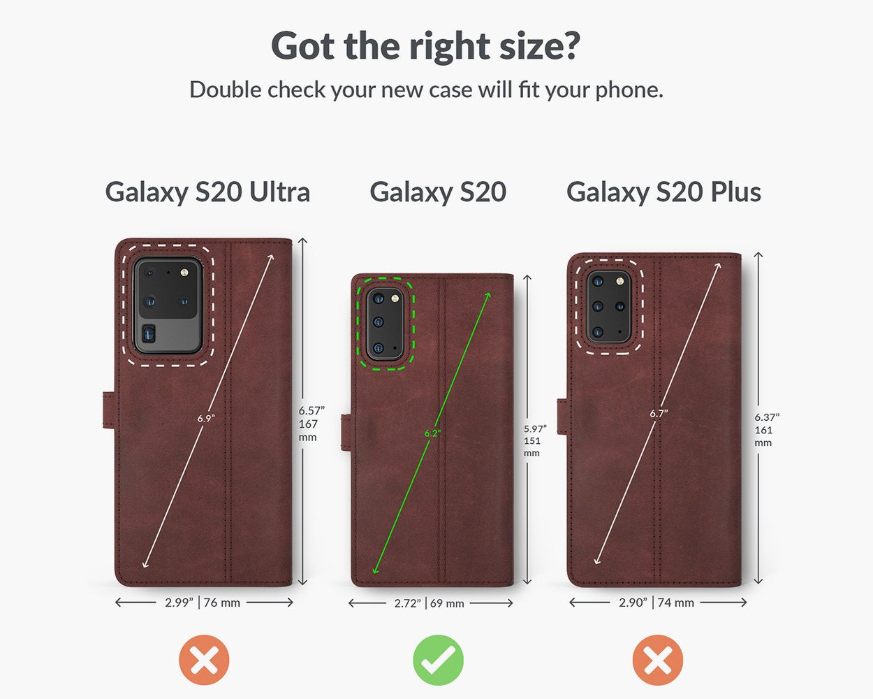 Étui portefeuille en cuir vintage - Samsung Galaxy S20
