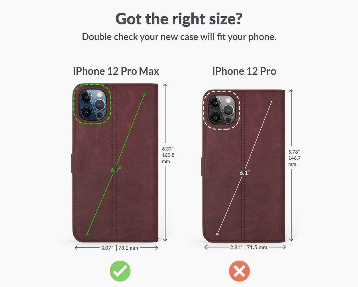 Étui portefeuille en cuir vintage - Apple iPhone 12 Pro Max