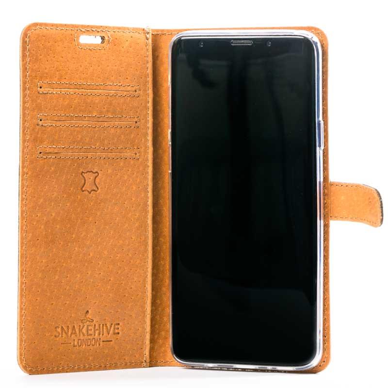 Étui portefeuille en cuir vintage - Samsung Galaxy S9 Plus