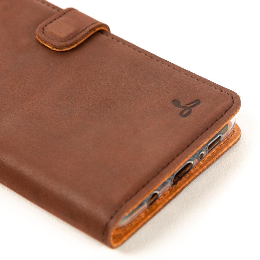 Étui portefeuille en cuir vintage - Samsung Galaxy S10 E