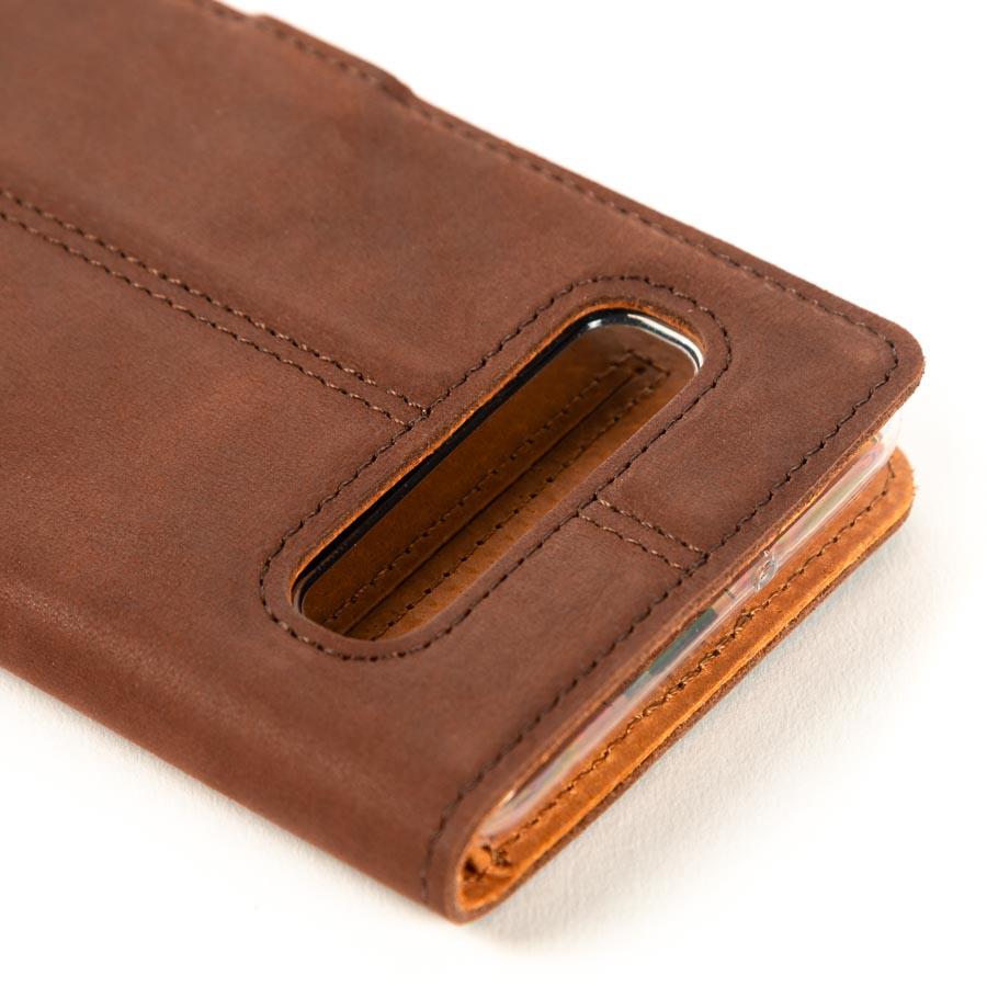 Étui portefeuille en cuir vintage - Samsung Galaxy S10 E