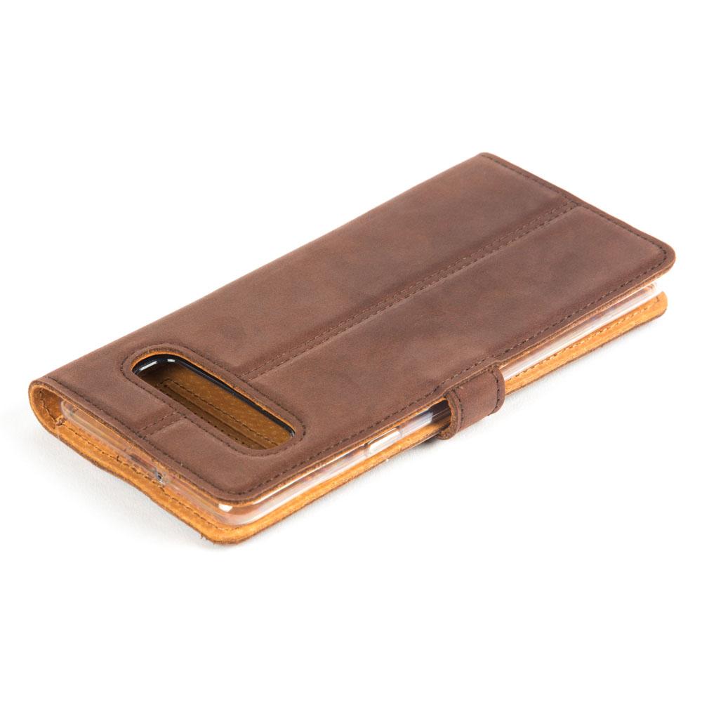 Étui portefeuille en cuir vintage - Samsung Galaxy S10