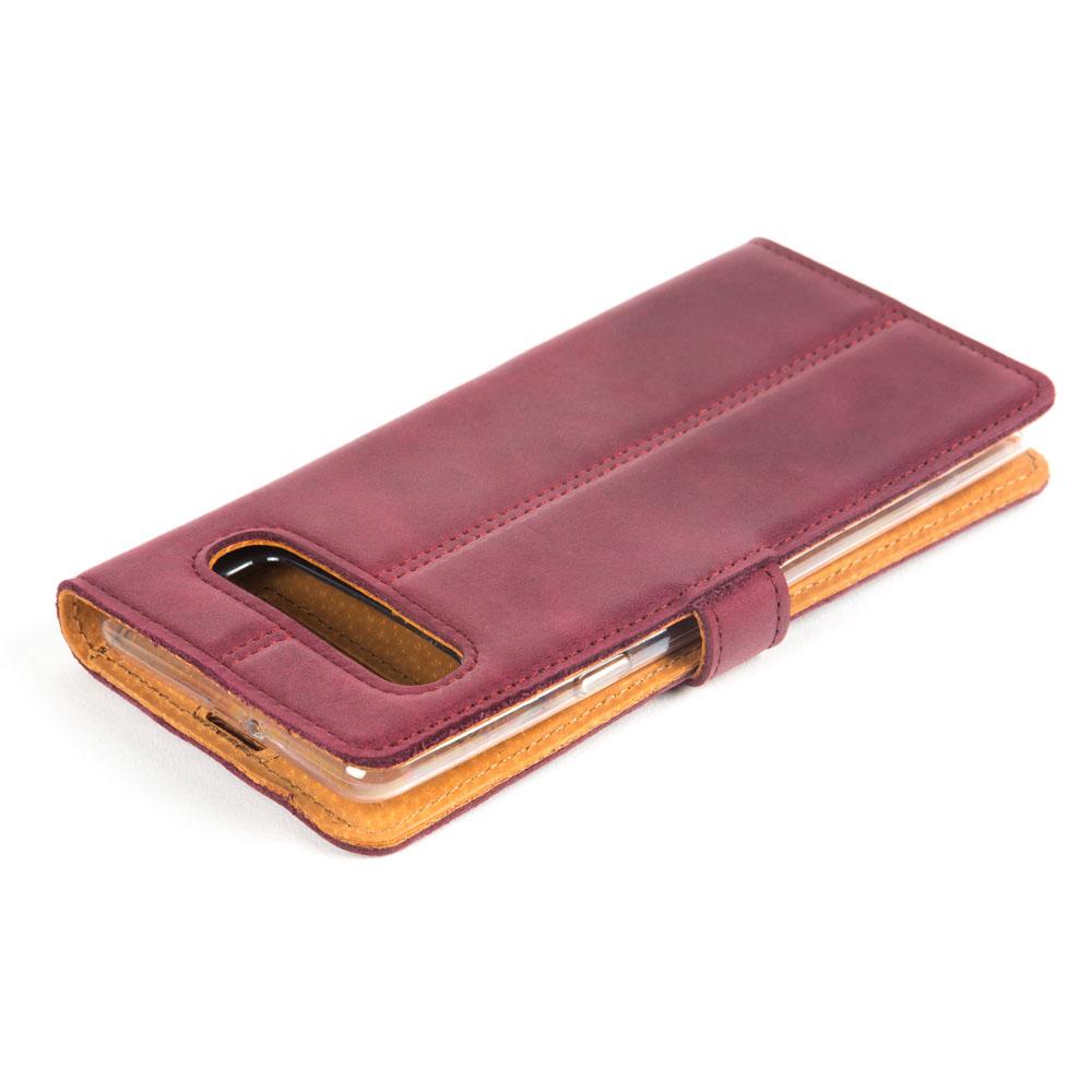 Étui portefeuille en cuir vintage - Samsung Galaxy S10
