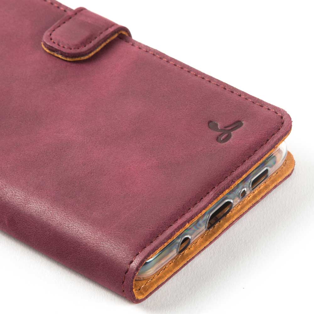 Étui portefeuille en cuir vintage - Samsung Galaxy S10 E