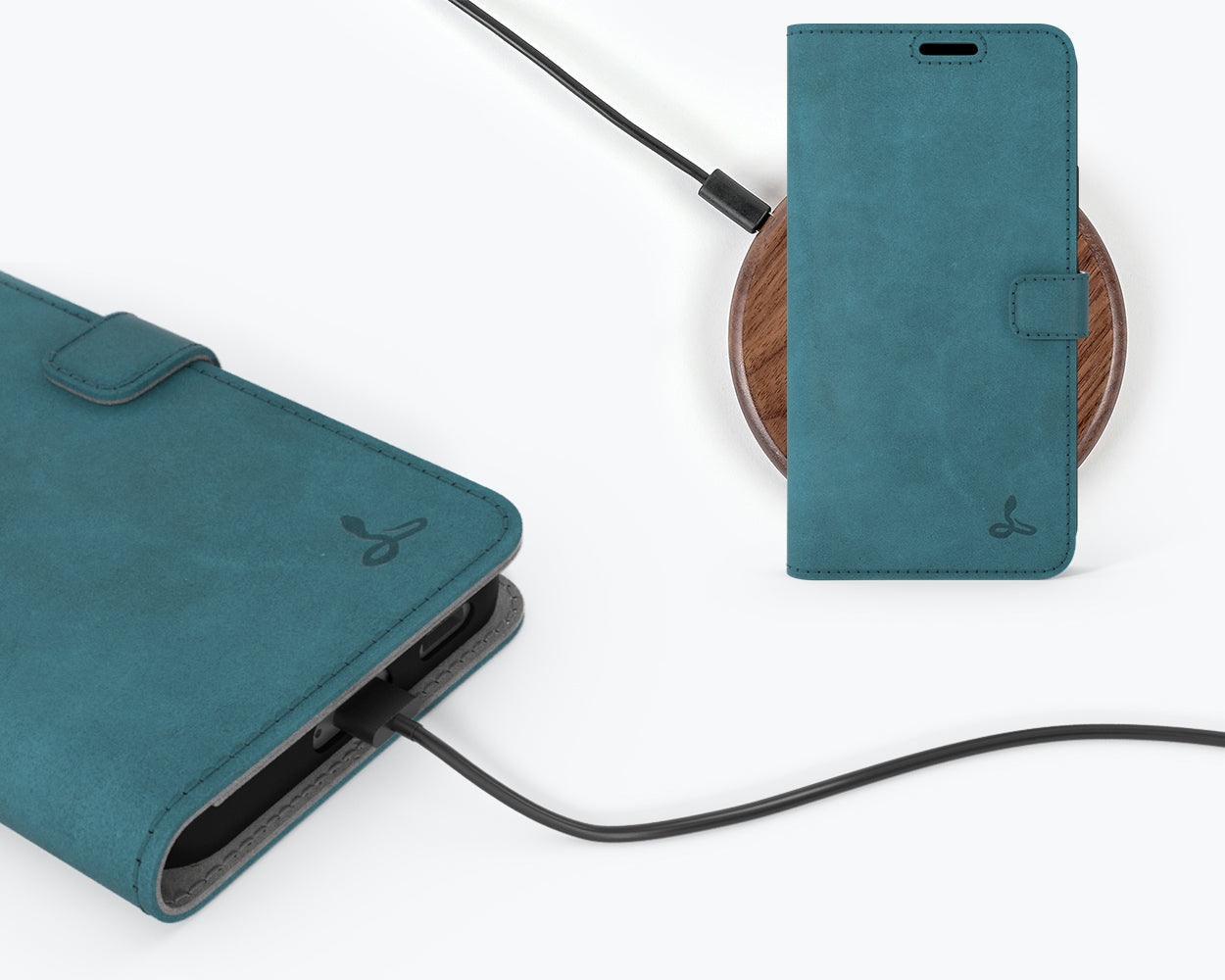 Étui portefeuille en cuir vintage - Samsung Galaxy S22