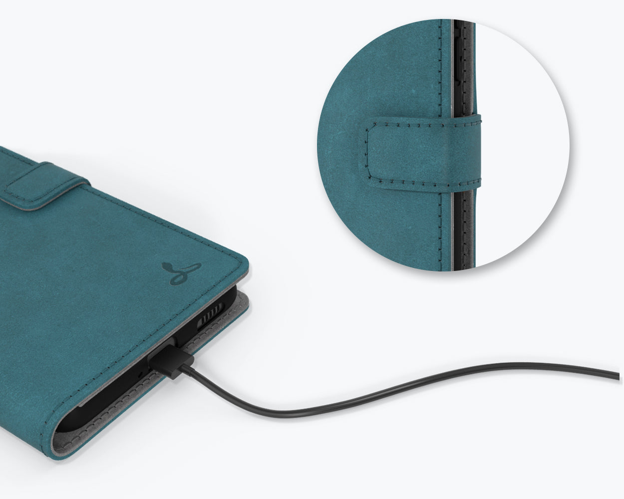 Étui portefeuille en cuir vintage - Samsung Galaxy A53