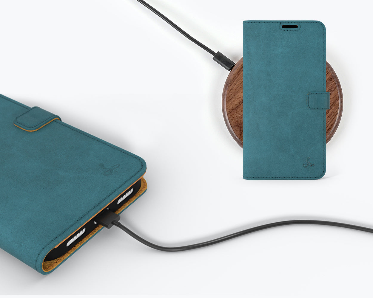 Étui portefeuille en cuir vintage - Apple iPhone 14 Pro