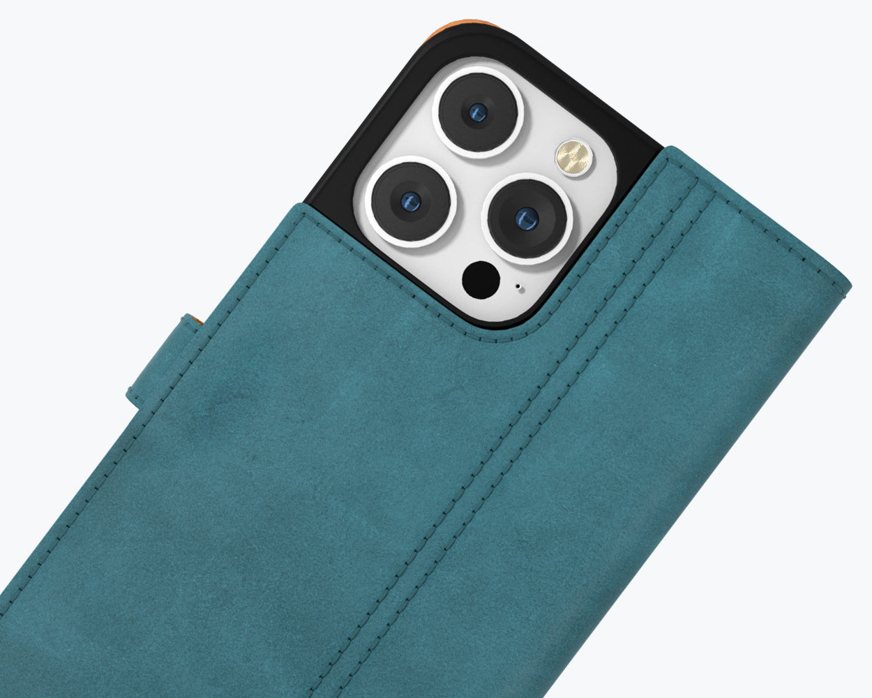 Étui portefeuille en cuir vintage - Apple iPhone 14 Pro