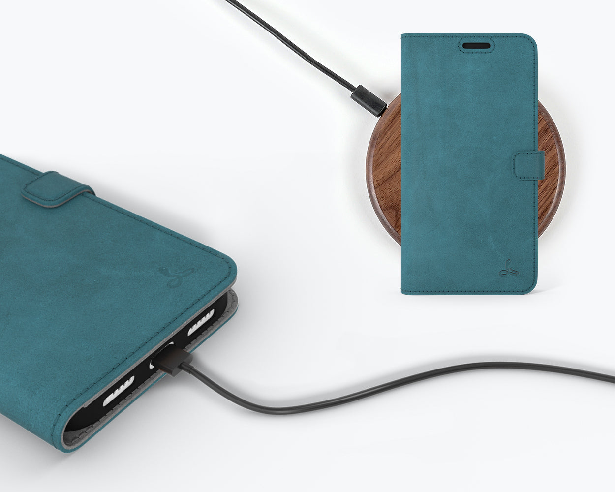 Étui portefeuille en cuir vintage - Apple iPhone 14 Plus