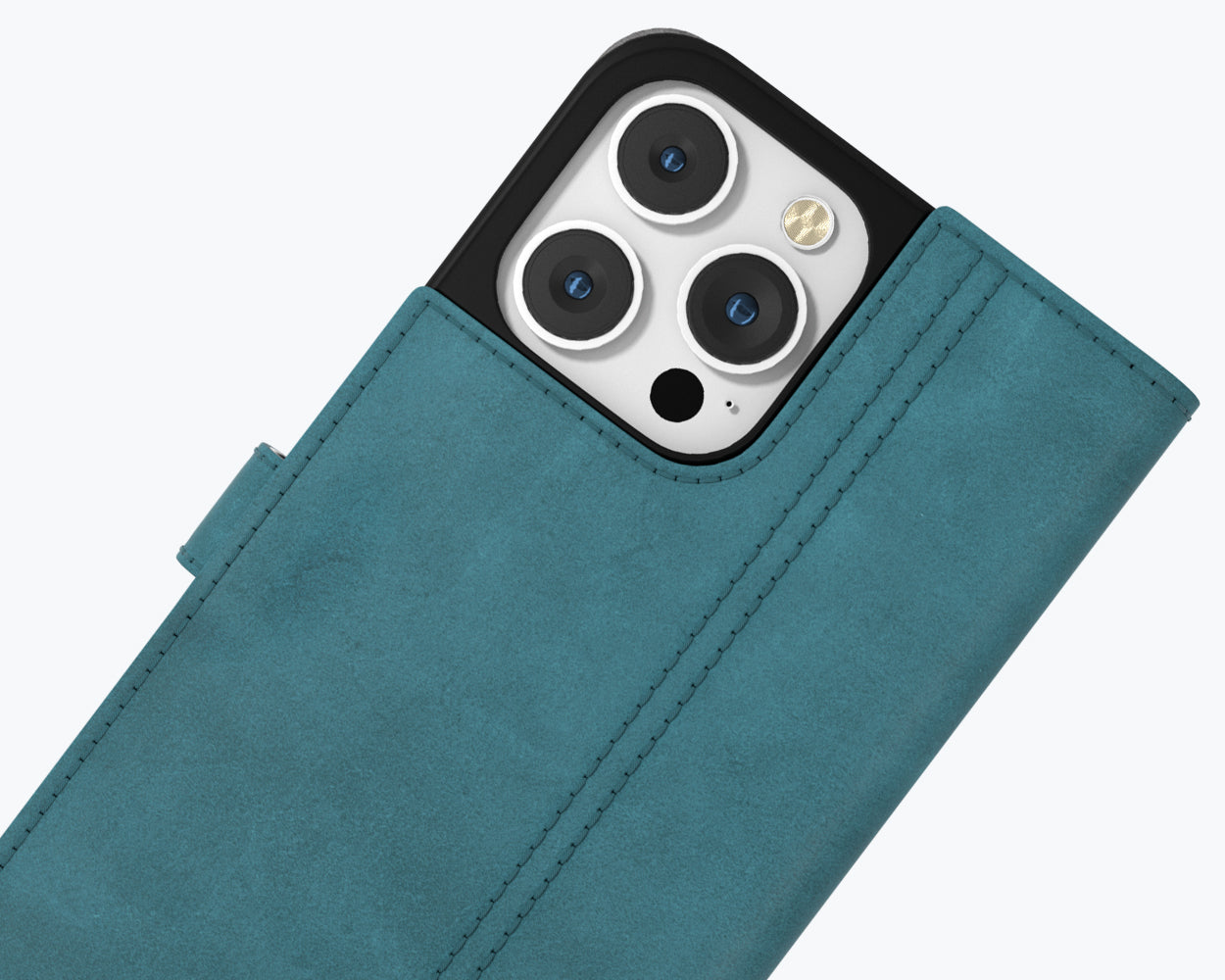Étui portefeuille en cuir vintage - Apple iPhone 14 Pro Max