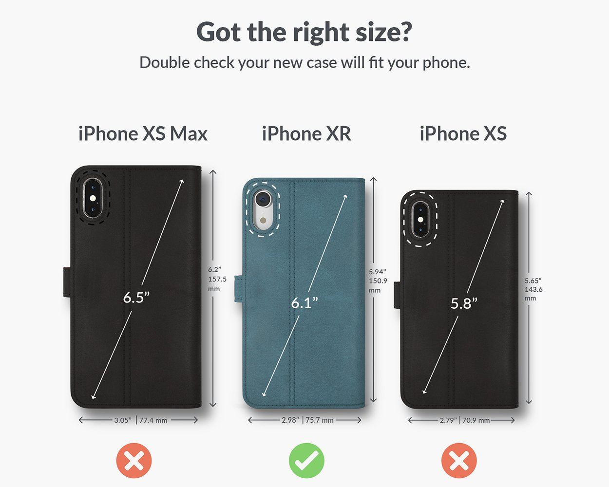 Étui portefeuille en cuir vintage - Apple iPhone XR
