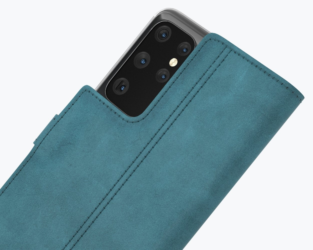 Étui portefeuille en cuir vintage - Samsung Galaxy S21 Ultra