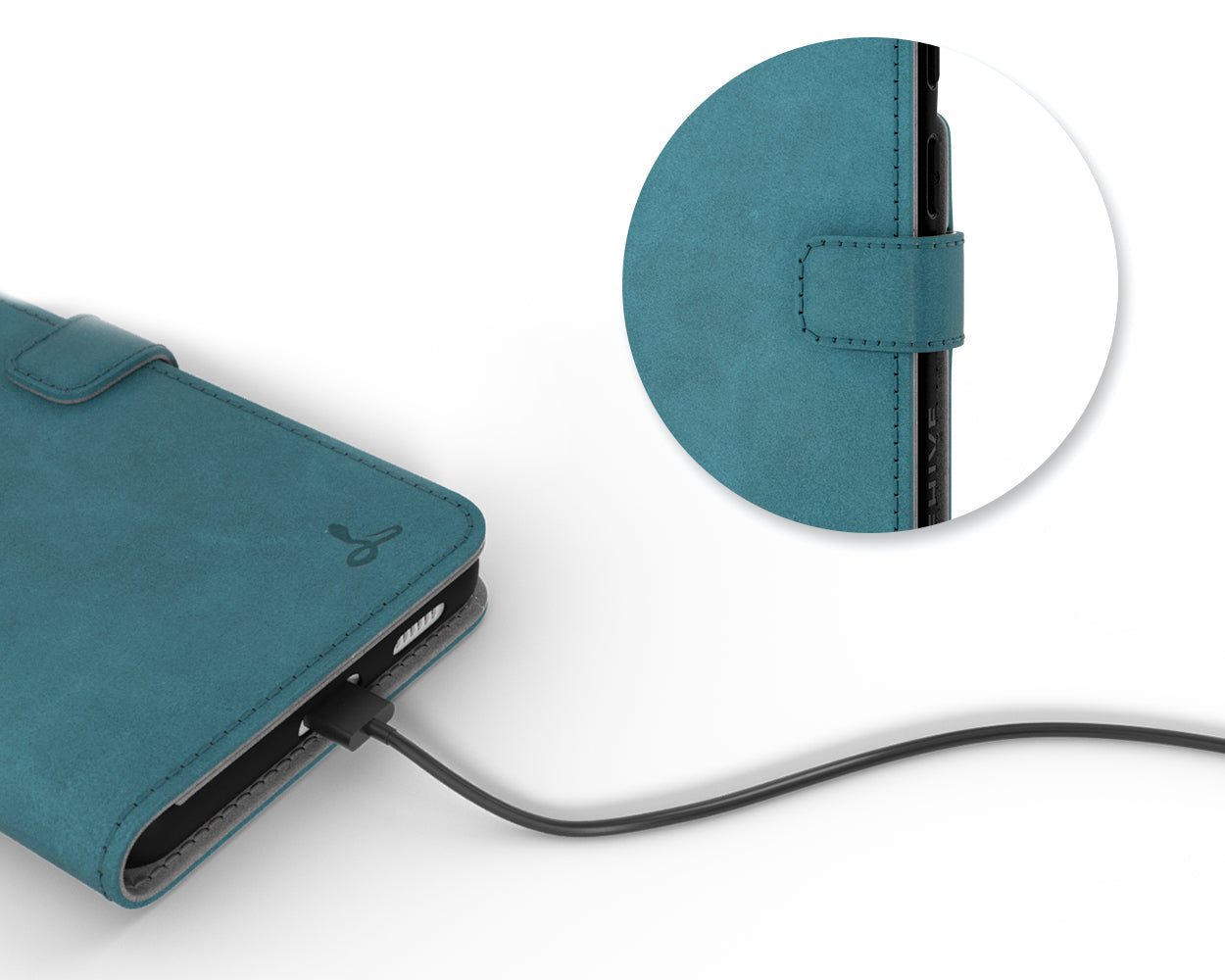Étui portefeuille en cuir vintage - Samsung Galaxy S21 FE