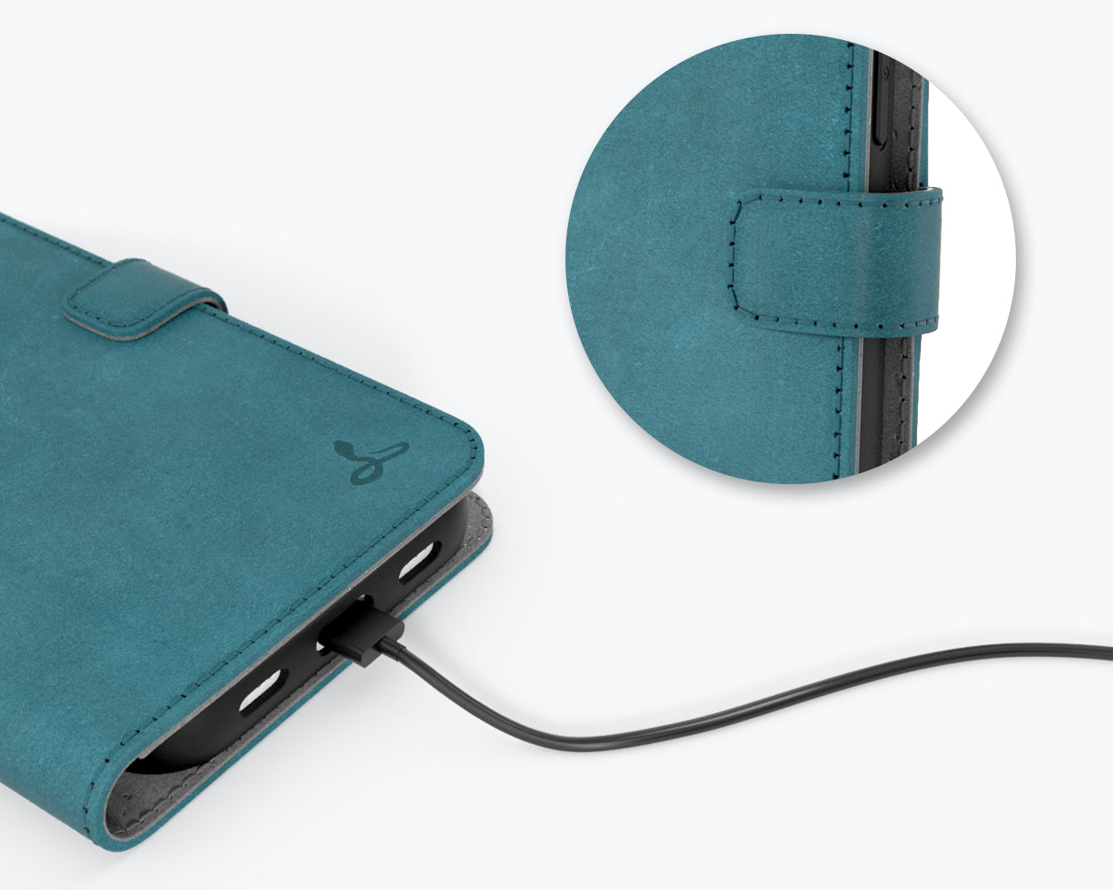 Étui portefeuille en cuir vintage - Apple iPhone 13 Pro