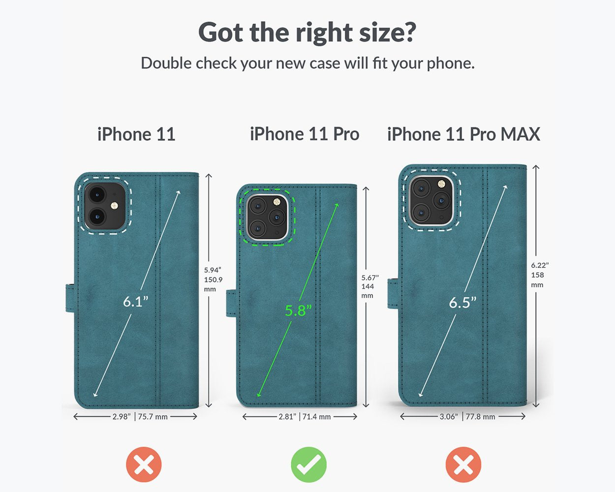 Étui portefeuille en cuir vintage - Apple iPhone 11 Pro