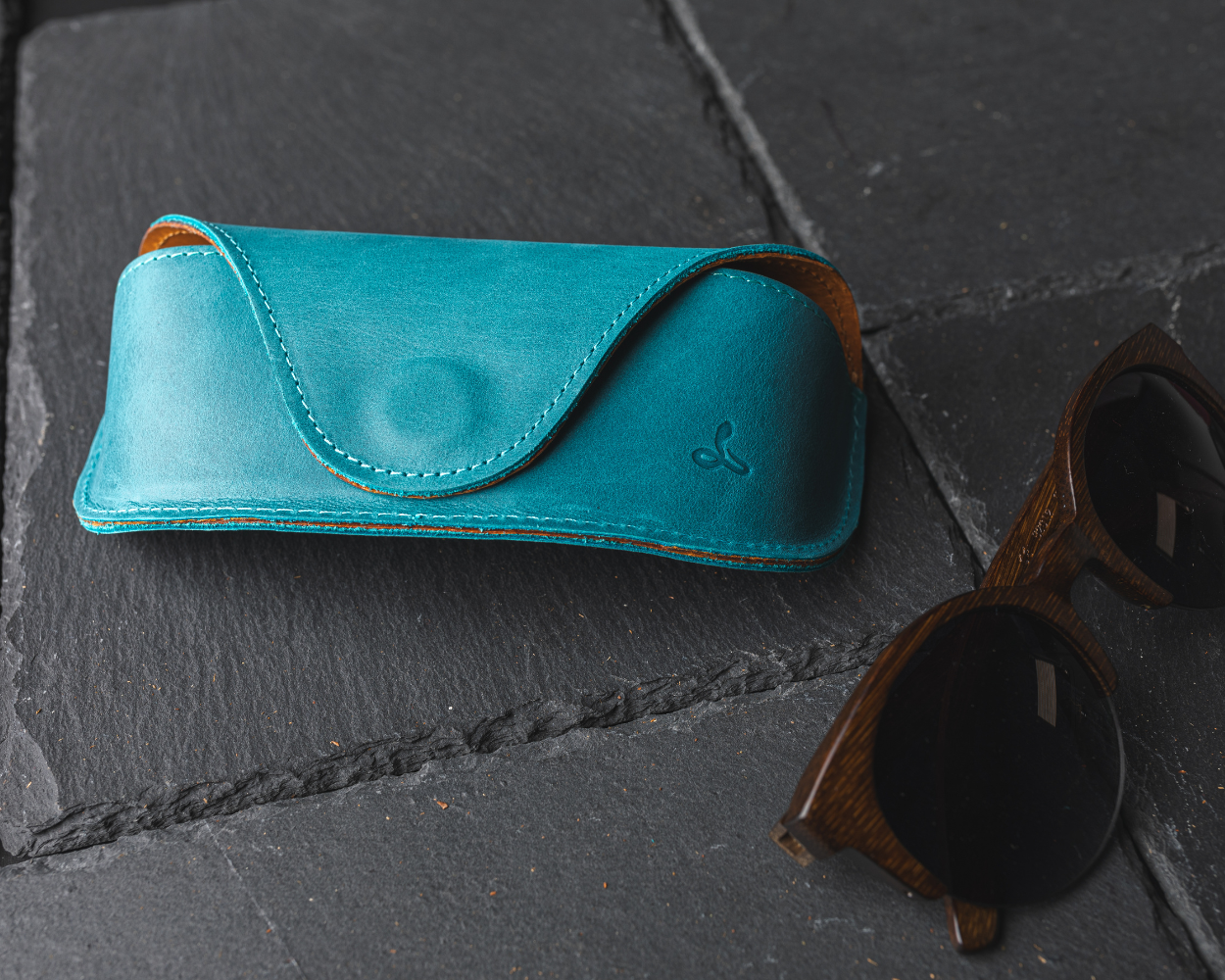 Vintage Leather Glasses Case