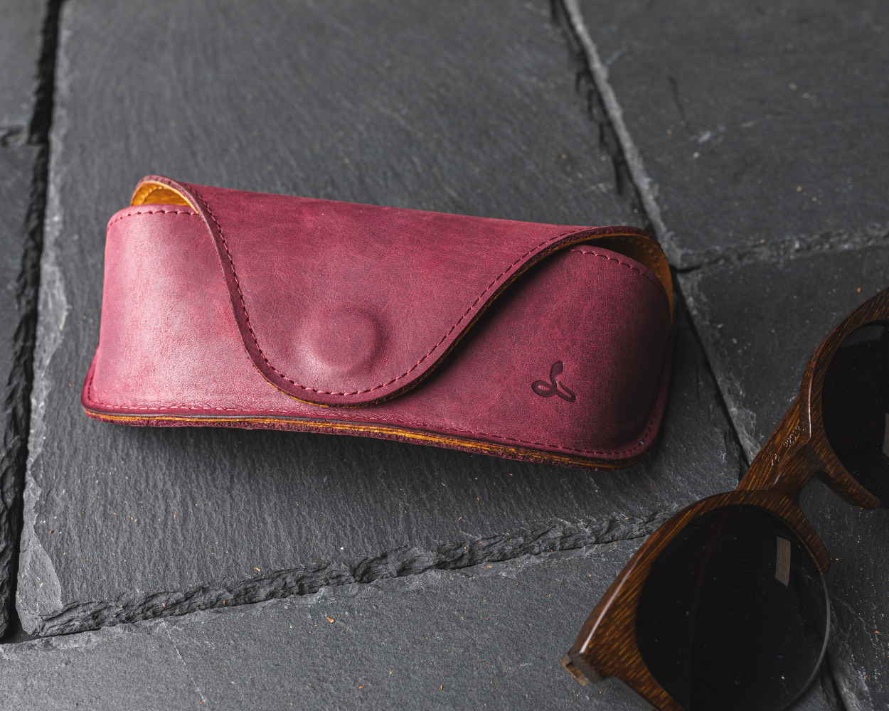 Vintage Leather Glasses Case