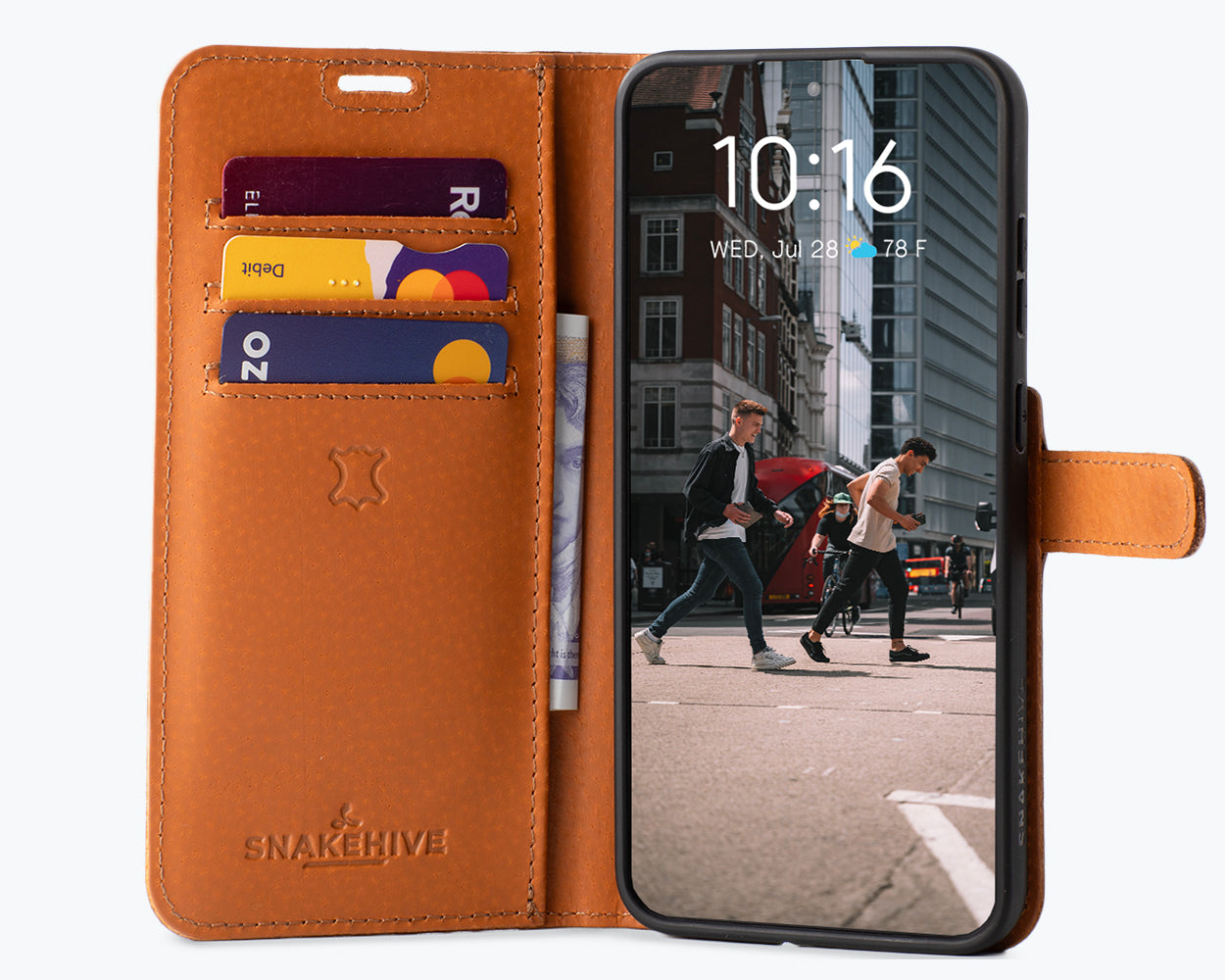 Samsung Galaxy S25 Ultra - Vintage Leather Wallet Phone Case