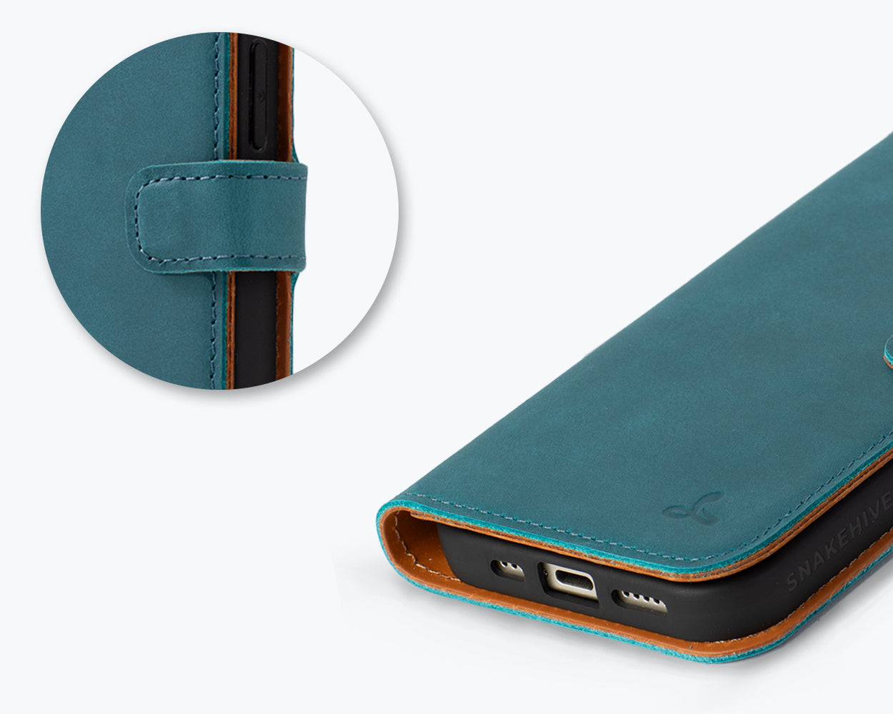 Apple iPhone 15 - Vintage Leather Wallet