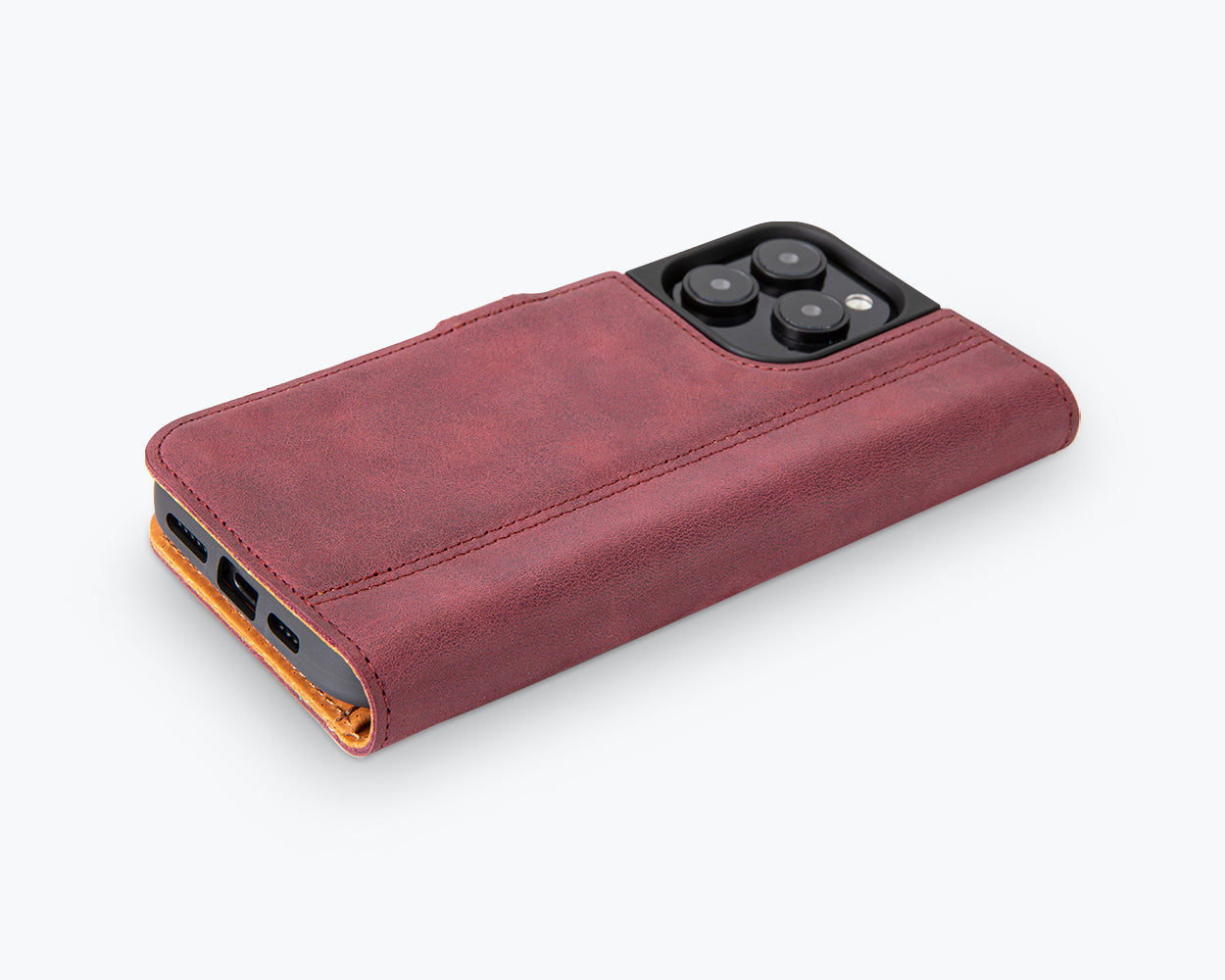 Apple iPhone 16 Pro Max - Vintage Leather Wallet Phone Case