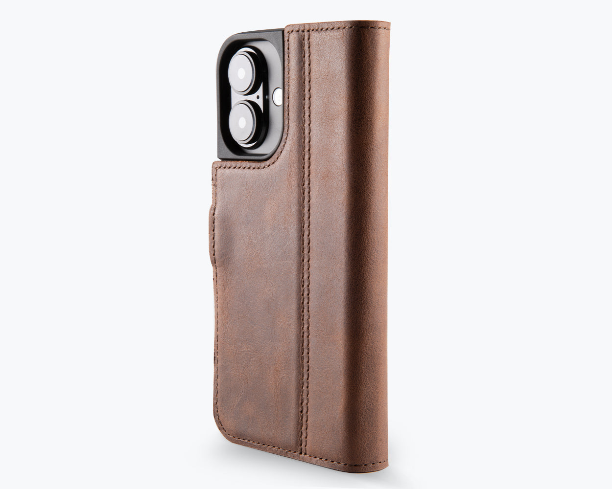 Apple iPhone 16 - Vintage Leather Wallet