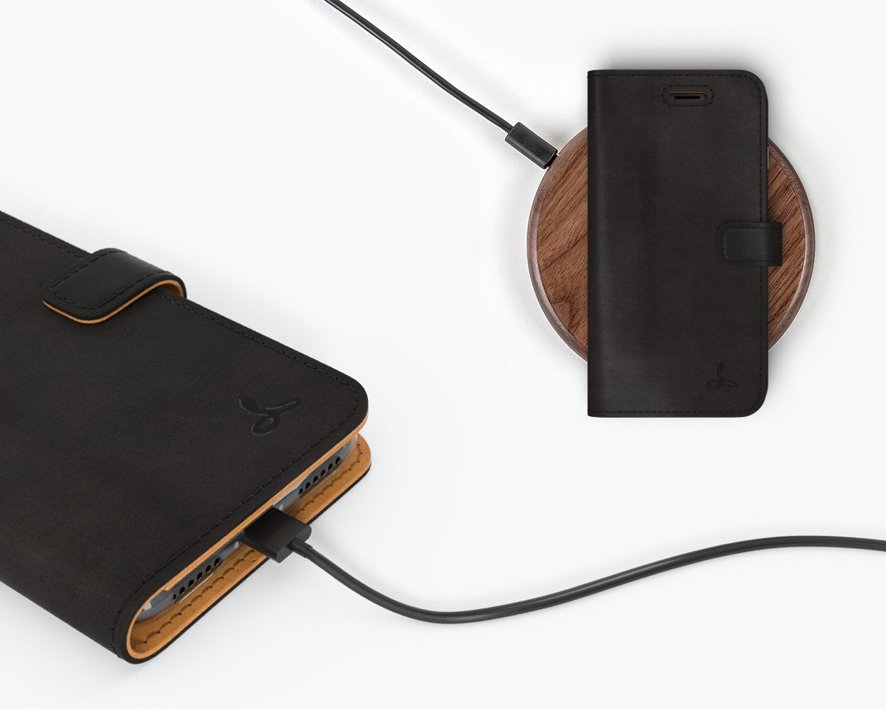 Étui portefeuille en cuir vintage - Apple iPhone 7